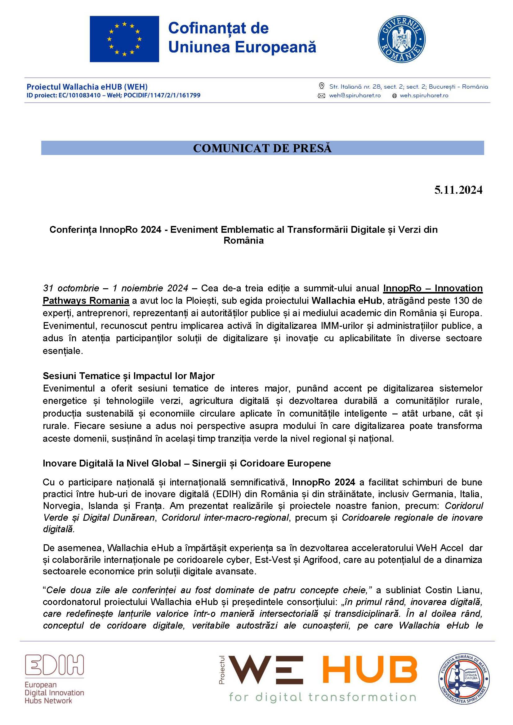 Comunicat InnopRo 5noi24 Page 1