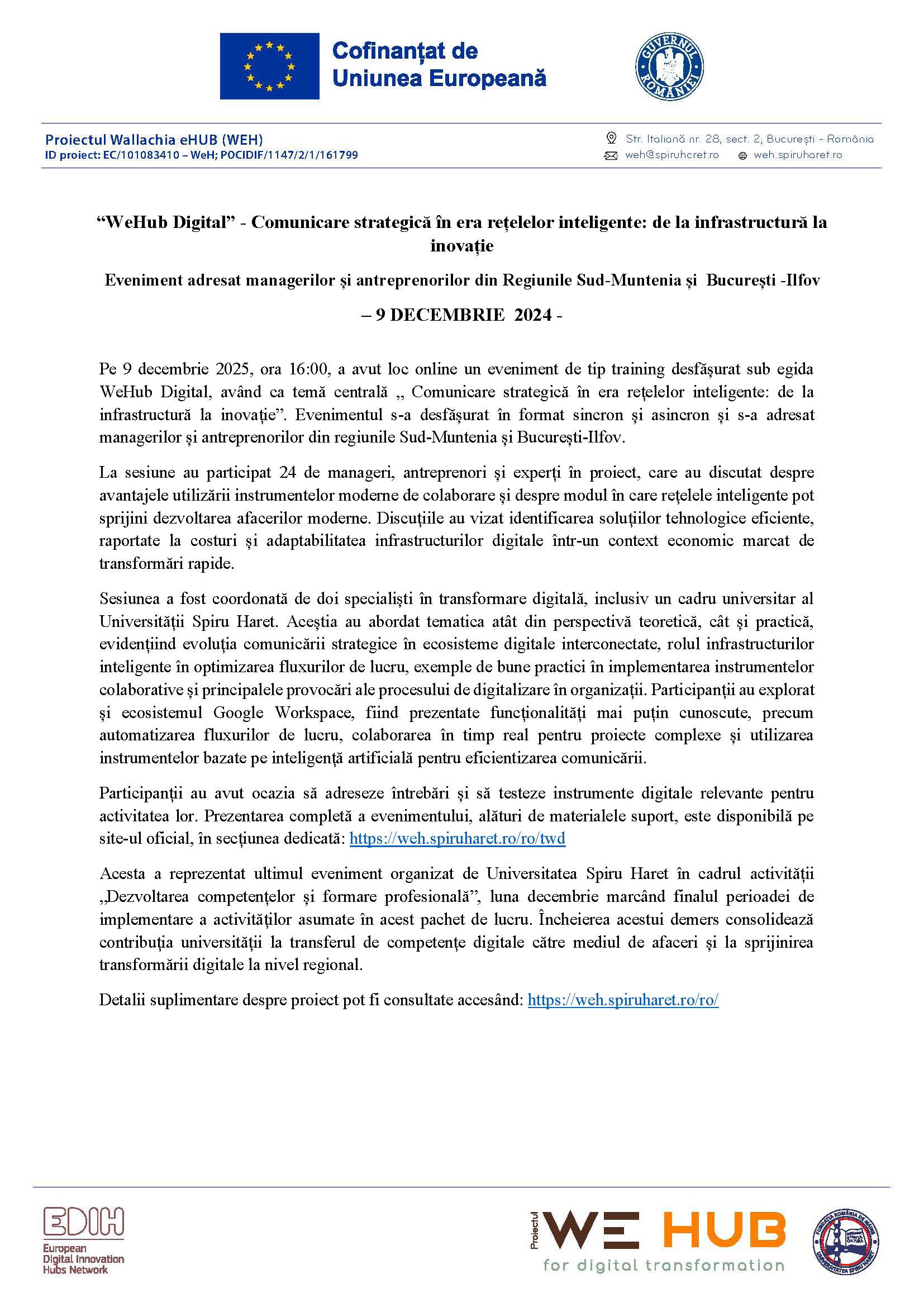 Articol eveniment 7 octombrie 2025